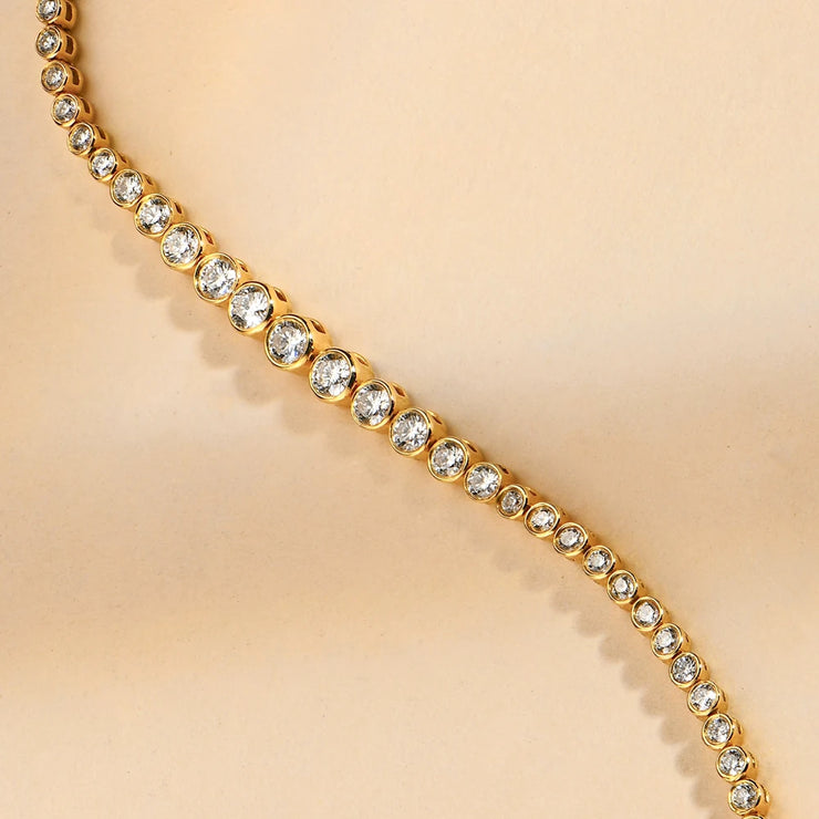 2.5-5.0mm Brilliant Cut Tennis Moissanite Bracelet | S925.