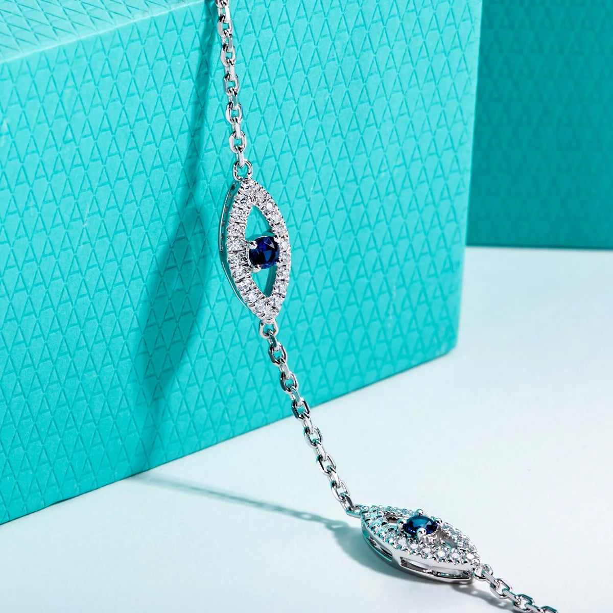 VVS1 Moissanite Evil Eye Bracelet