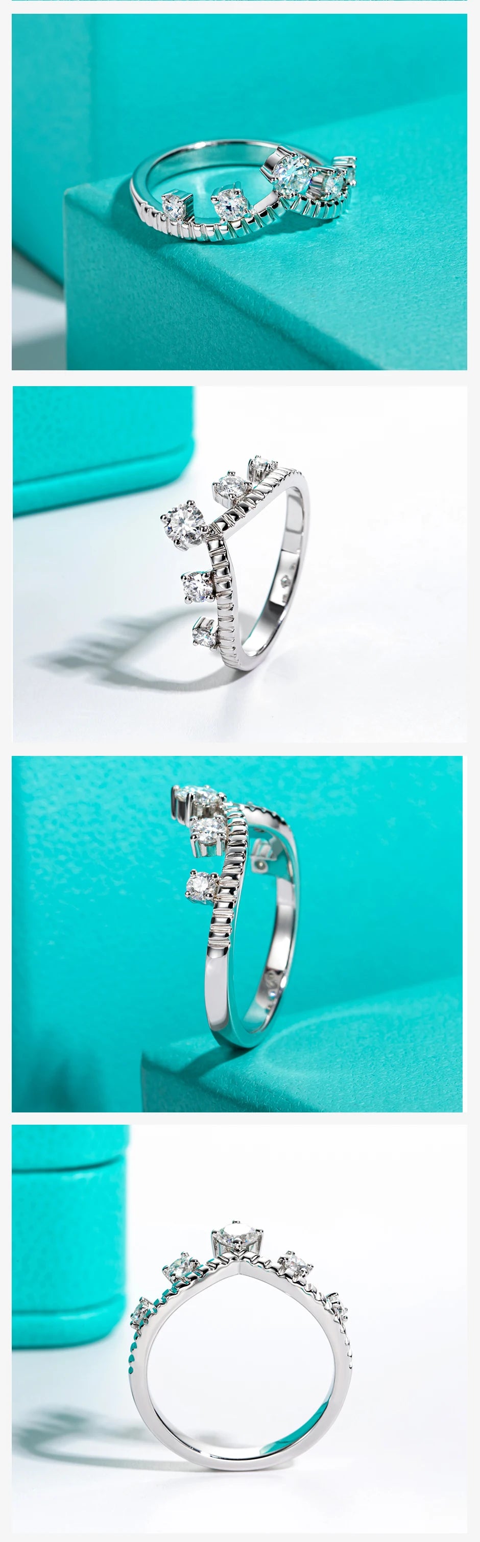 VVS1 4MM Moissanite Wedding Bands Ring