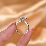 VVS1 D Color Brilliant Cut Moissanite Engagement Ring.