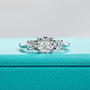 1.6CTTW D Color Moissanite Engagement Ring.