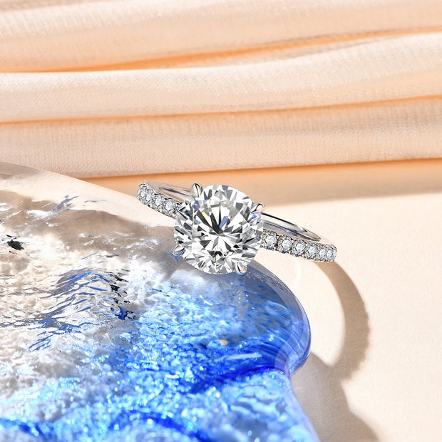 3CT VVS1 D Color Moissanite Engagement Ring | S925.