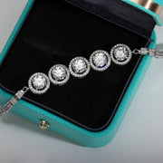 Luxury 5ct D Color Moissanite Tennis Bracelet – Adjustable Wedding Bracelet for Women.