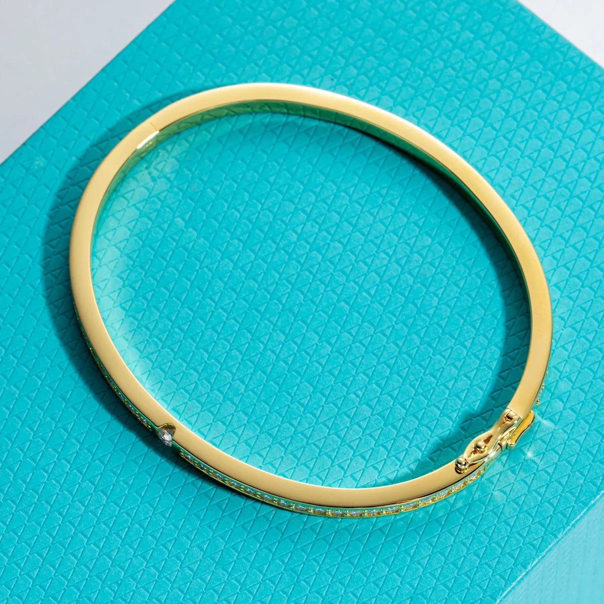 3 MM Tennis Moissanite Bangle Bracelet