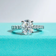 VVS1 D Color 3CT Oval Cut Moissanite Engagement Ring | S925.