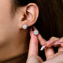 D VVS1 Color Stud Earrings For Women.