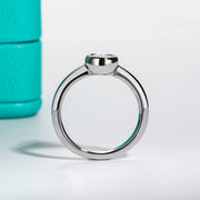 GK Moissanites 0.5ct D Color Moissanite Bezel Promise Ring