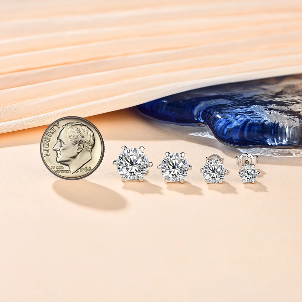 VVS1 3.0 Carat Moissanite Stud Earrings | S925.