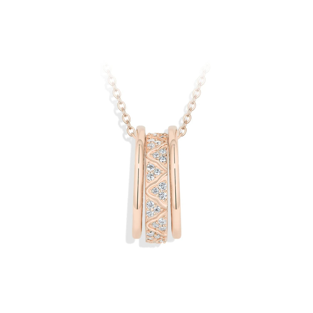 Three Circles Moissanite Necklace