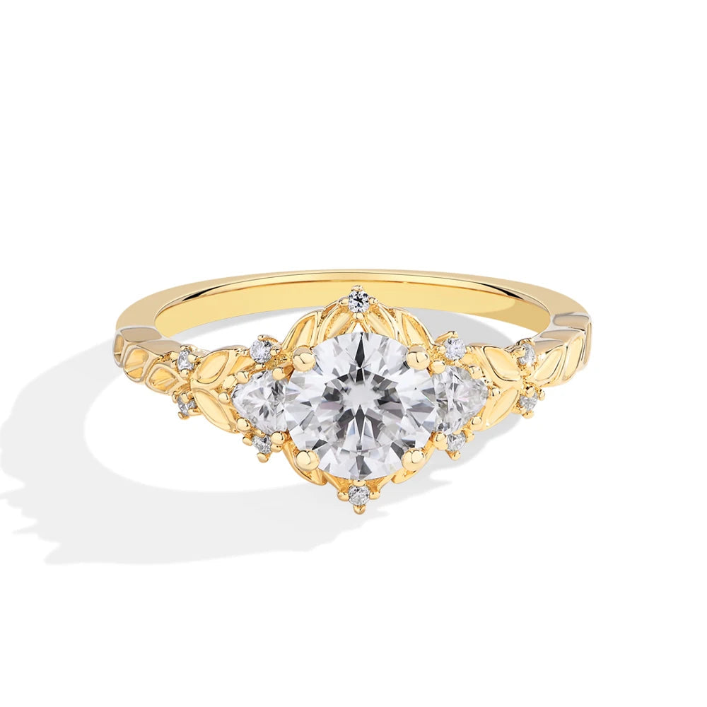 Four Leaf Clover Moissanite Ring