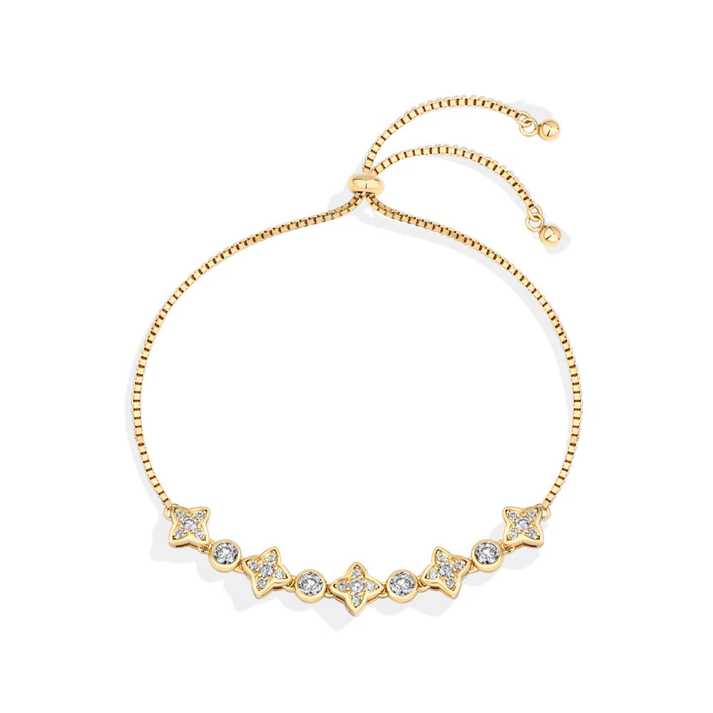 Four-Pointed Star Moissanite Bracelet