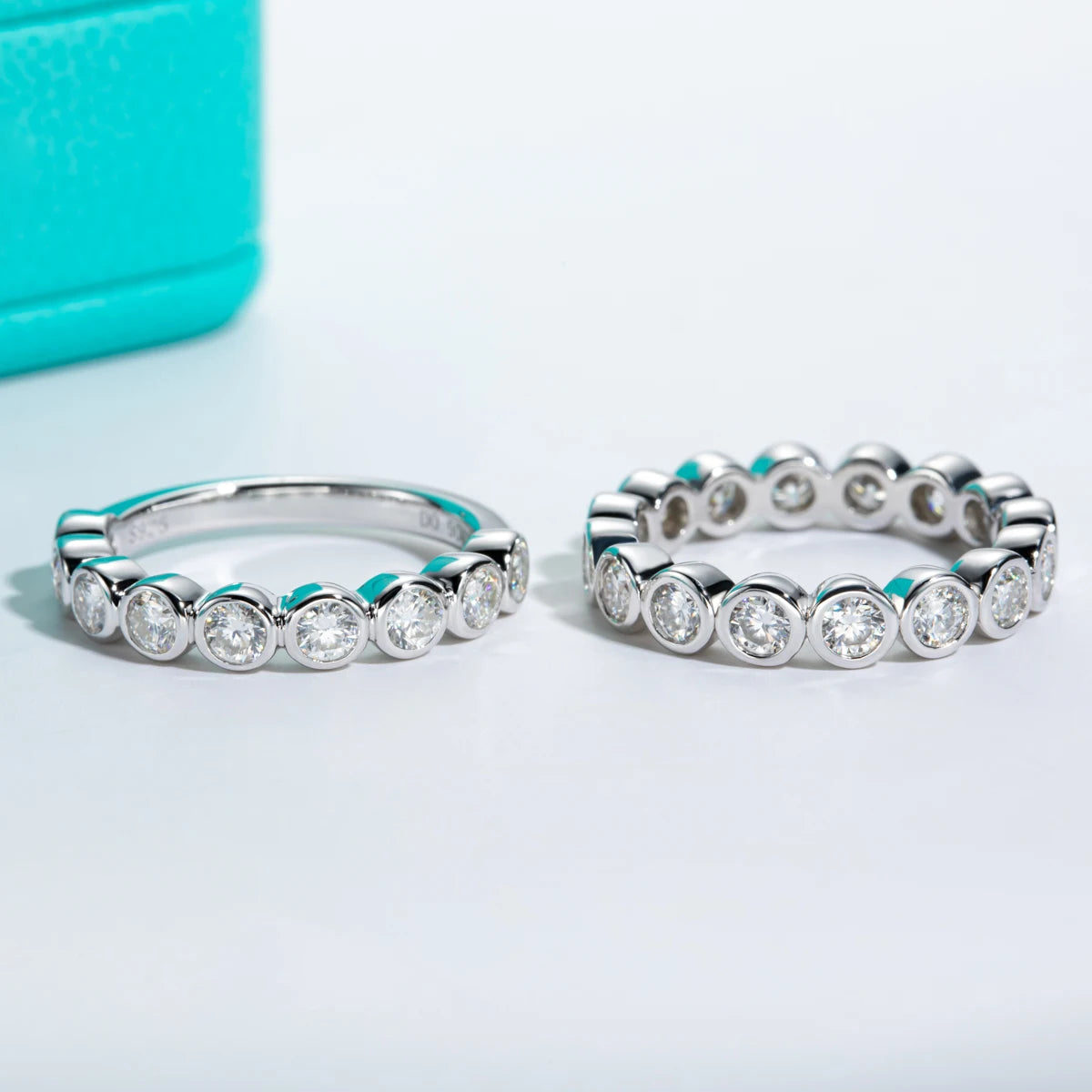 3 MM Round Cut Moissanite Eternity Band