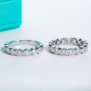 3mm Round Cut D Color Moissanite Eternity Band