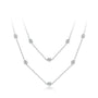 VVS 1 D Color 3.5mm Brilliant Cut Moissanite Necklace | S925.