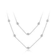 VVS 1 D Color 3.5mm Brilliant Cut Moissanite Necklace | S925.