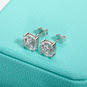 2ct D Color Moissanite Stud Earrings.