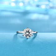 VVS1 D Color Brilliant Cut Moissanite Engagement Ring.