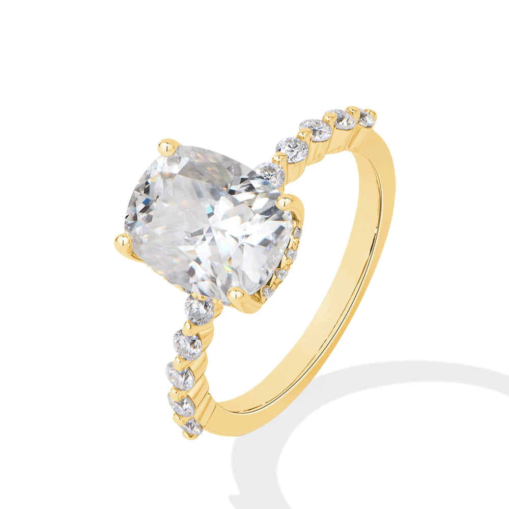 3 CT Snowflake Halo Oval Cut Moissanite Ring
