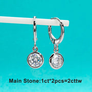 Moissanite Hoop Women's Earrings.