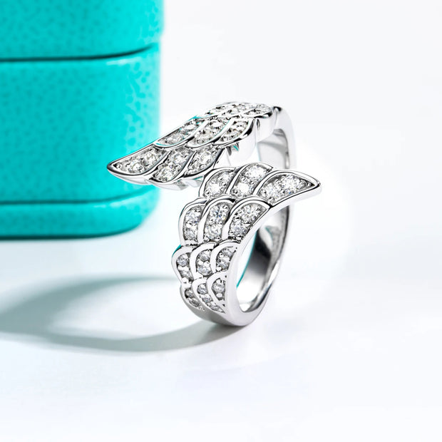 GK Moissanites Angel Wings Wedding Bands