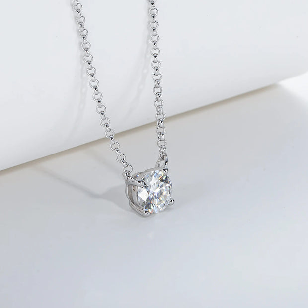 D Color 1ct/2ct/3ct Moissanite Diamond Pendant Necklace.