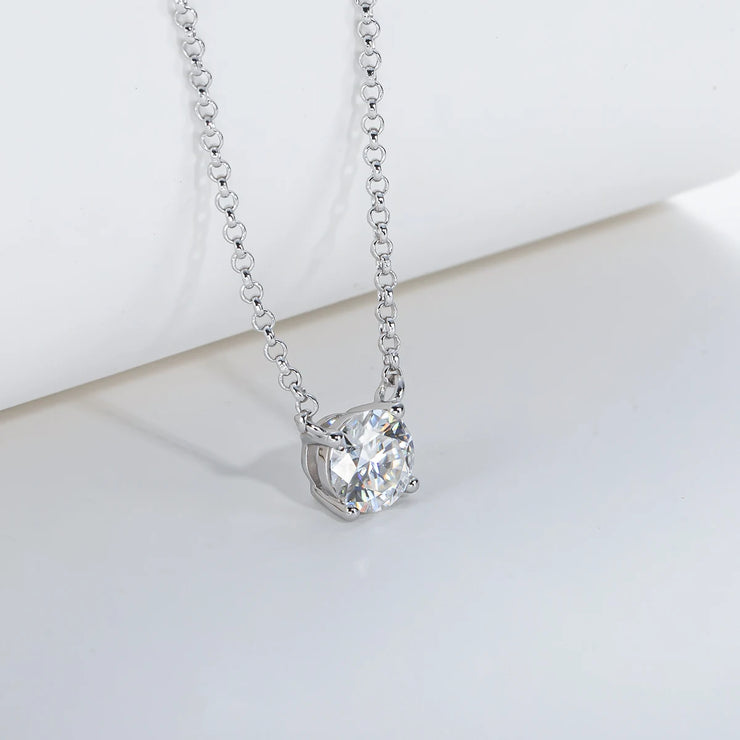 D Color 1ct/2ct/3ct Moissanite Diamond Pendant Necklace.