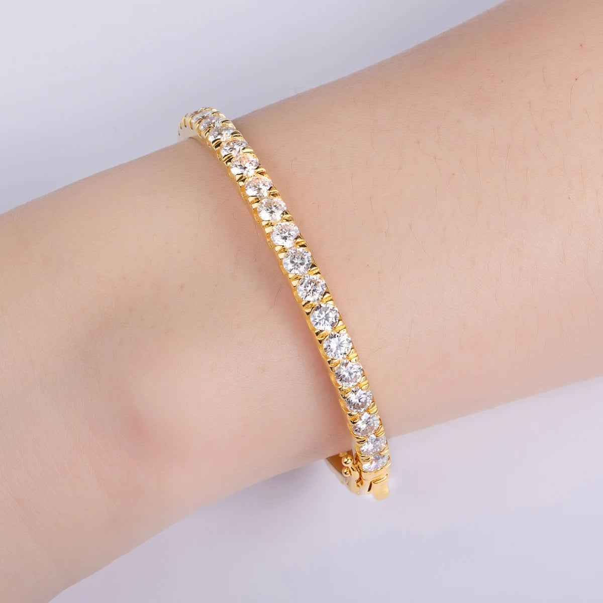 4 MM Moissanite Tennis Bangle Bracelet