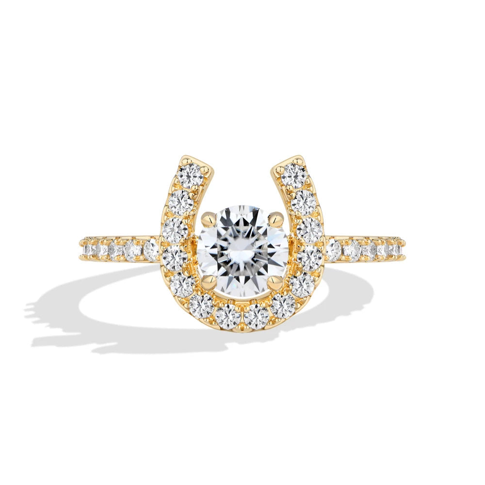 1.5 CTTW Round Cut Moissanite Ring