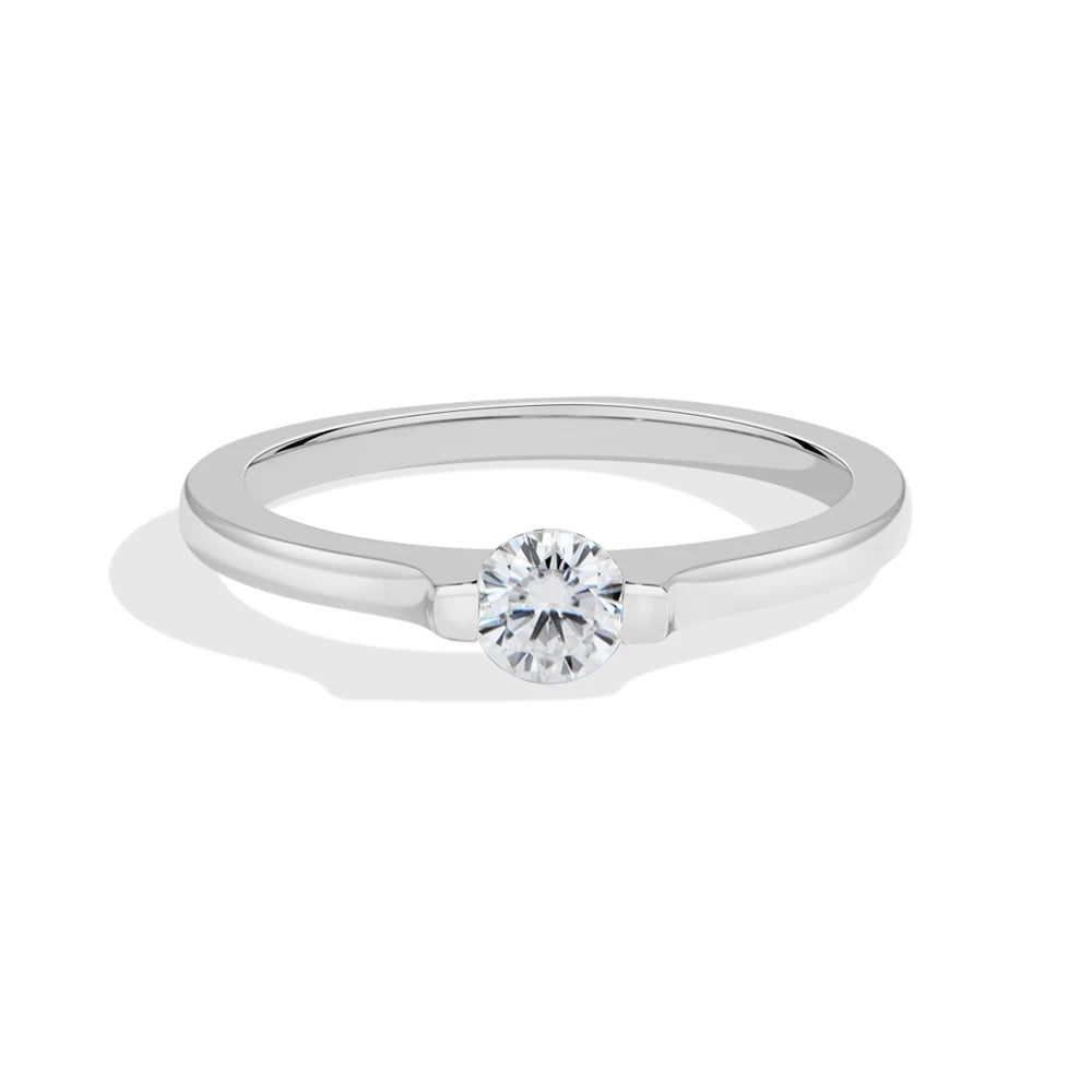 Round Cut Moissanite Classic Solitaire Ring