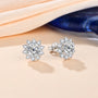 1 CT VVS1 D Color Snowflake Moissanite Earrings | S925.