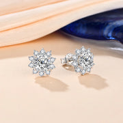 1 CT VVS1 D Color Snowflake Moissanite Earrings | S925.