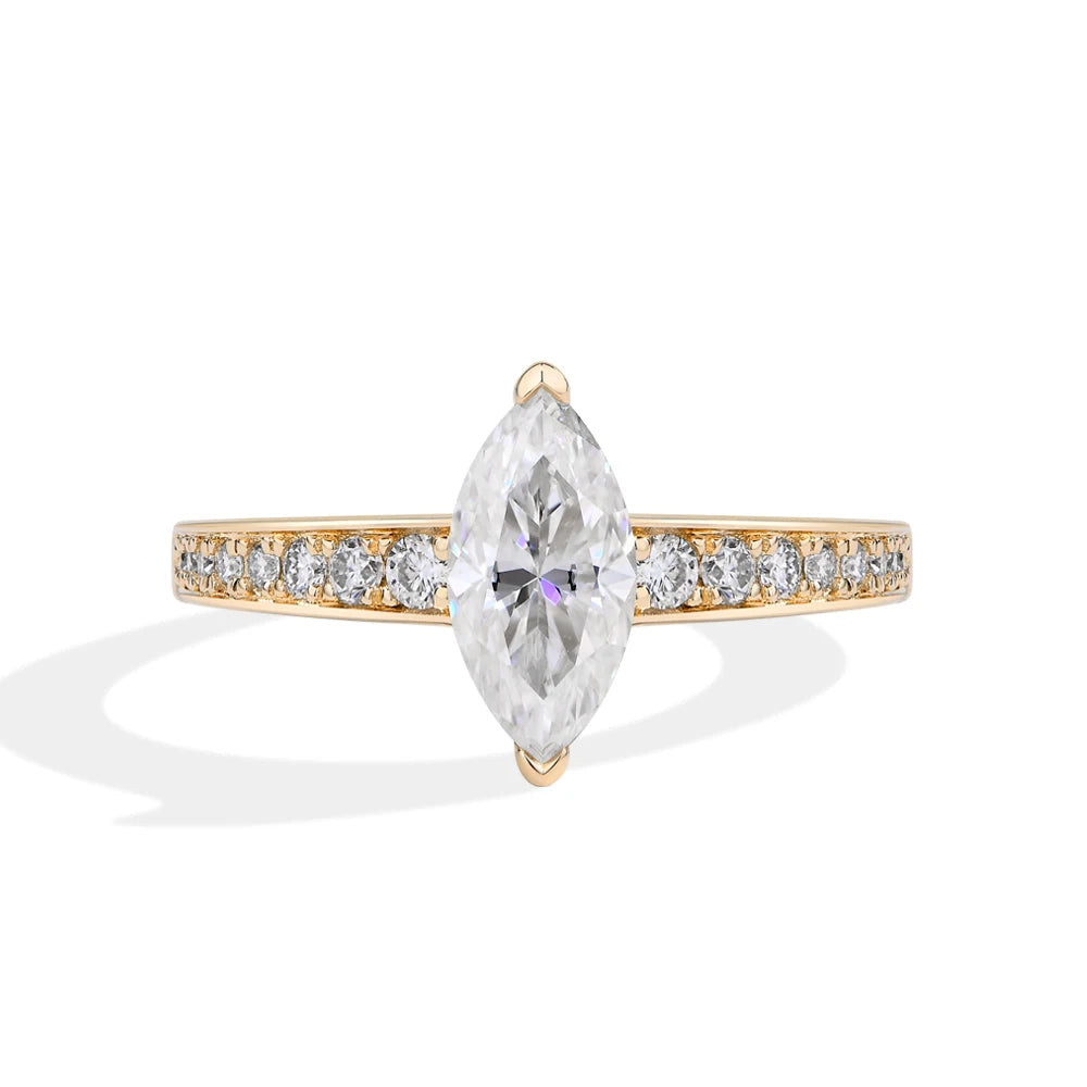 1 CT Marquise Cut Moissanite Engagment Ring