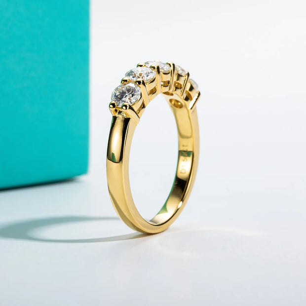 GK Moissanites 4mm Moissanite Wedding Band Ring