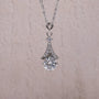 1ct D Color Moissanite Pendant Necklace.