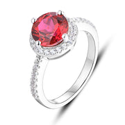 2.3 CT Round Cut Created Diaspore Ring.