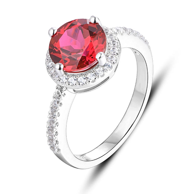 2.3 CT Round Cut Created Diaspore Ring.