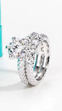 VVS1 Moissanite Engagement Bridal Set