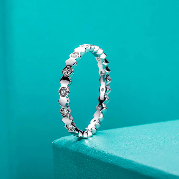 GK Moissanites 1.5mm D Color Moissanite Ring
