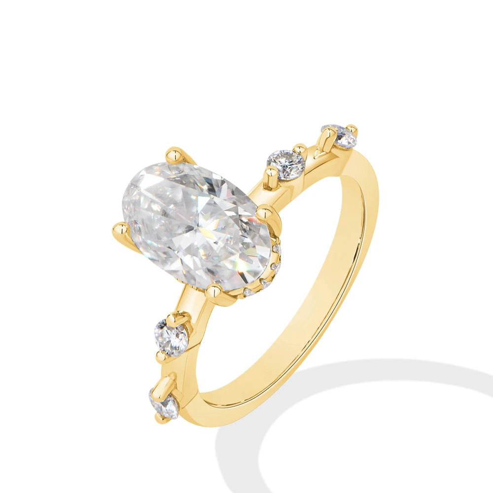 3 CT Oval Cut Moissanite Ring