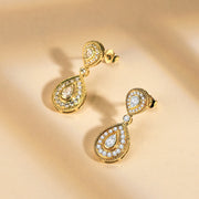 15*3mm VVS1 D Color Pear Cut Moissanite Earrings.