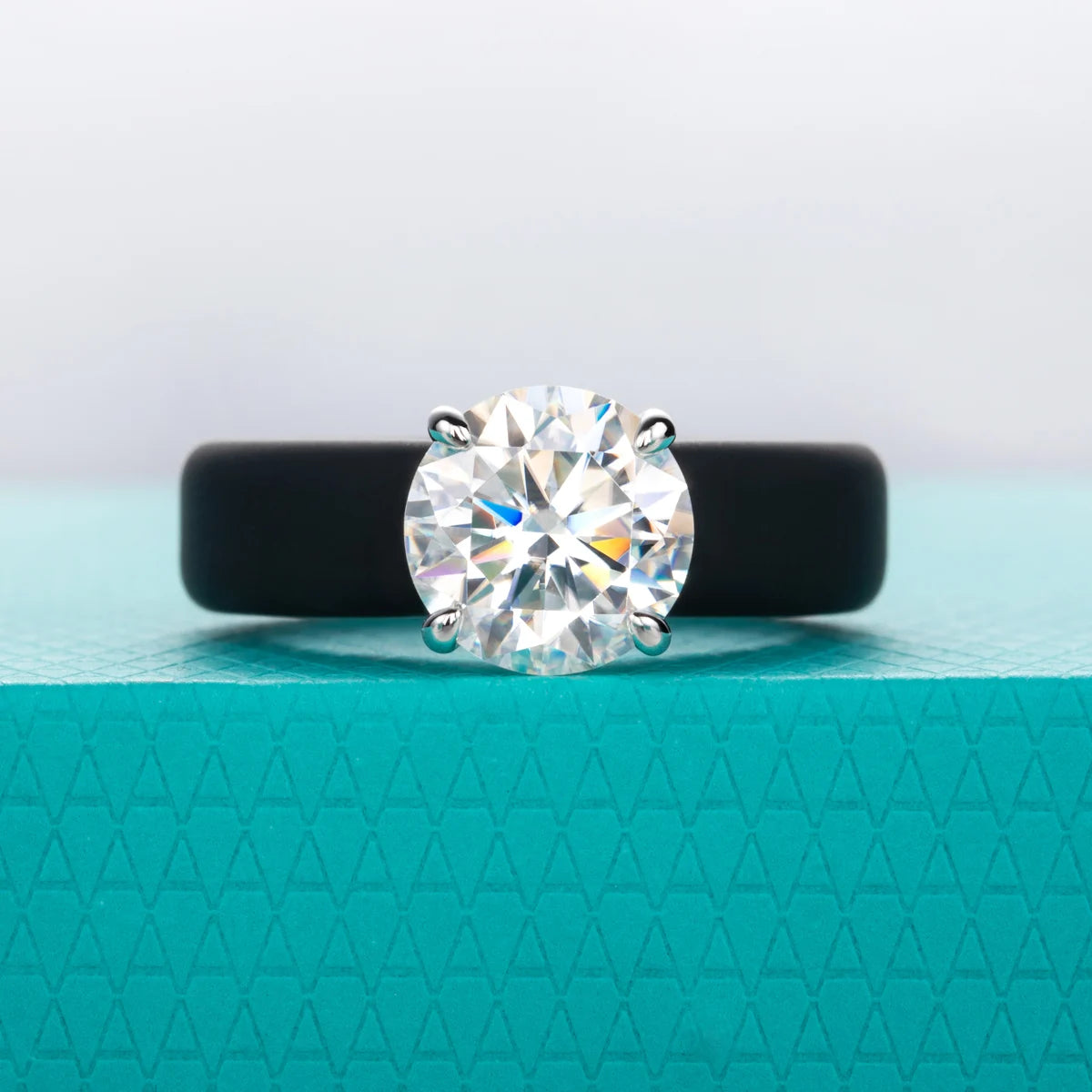 3.5 CT Round Moissanite Silicone Ring