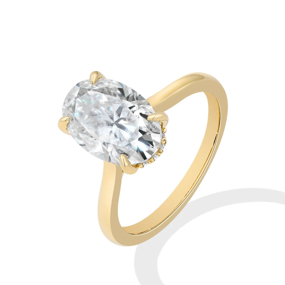 4.5 CT Oval Cut Moissanite Engagement Ring