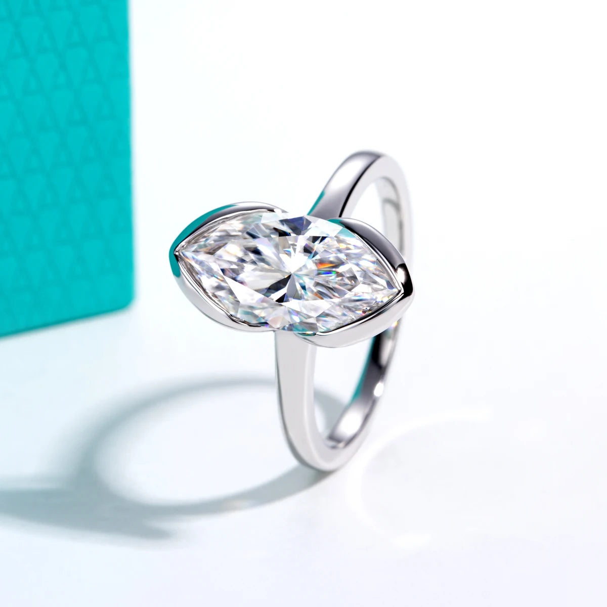 3 CT Marquise Cut Moissanite Engagement Ring