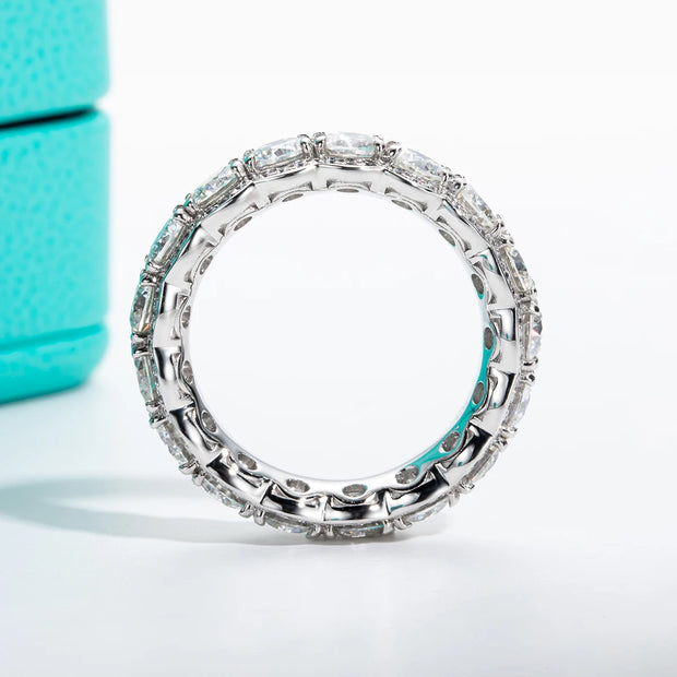 GK Moissanites 4mm D Color Moissanite Wedding Band Ring