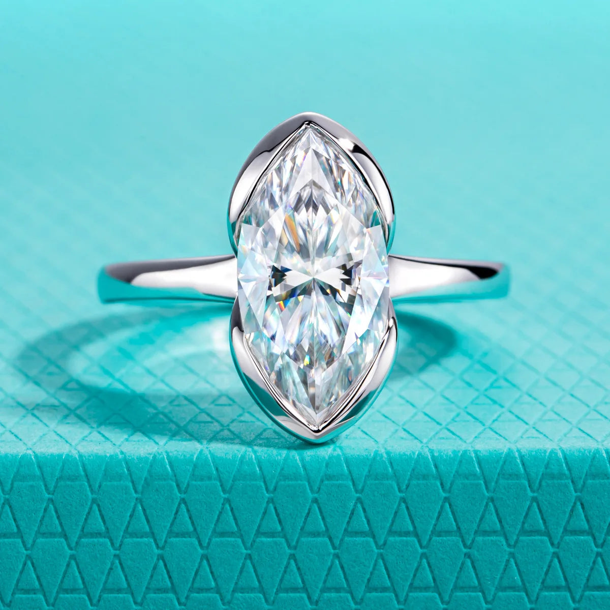 3 CT Marquise Cut Moissanite Engagement Ring