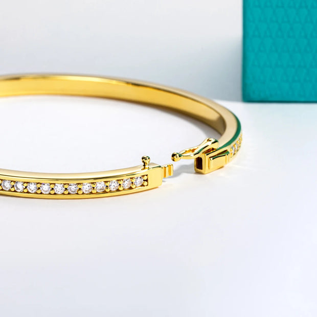 3 MM Tennis Moissanite Bangle Bracelet