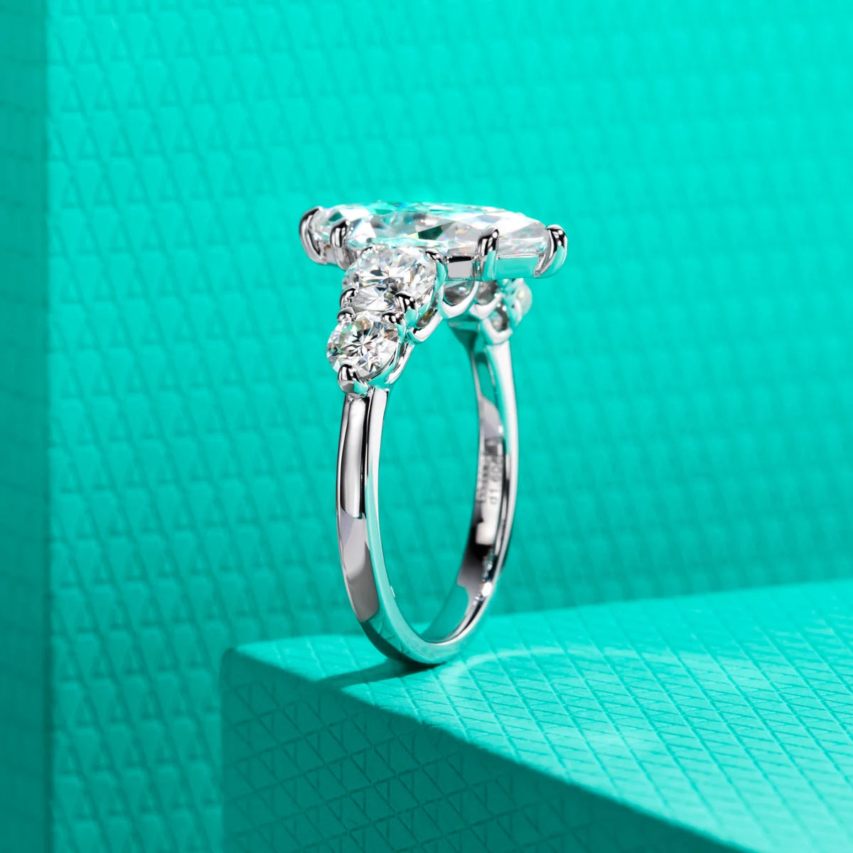 3 Carat Marquise Cut Moissanite Engagement Ring