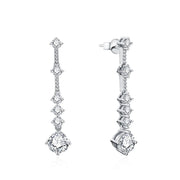 6.5 MM Brilliant Cut Moissanite Drop Earrings | S925.