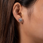 1 Carat D Color Moissanite Windmill Earrings.