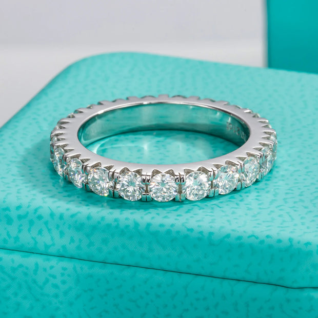 GK Moissanites 4mm Moissanite Wedding Band Ring
